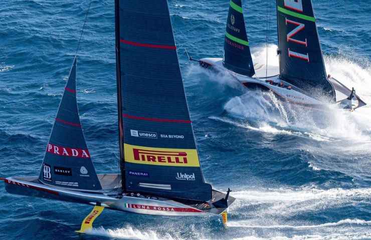 sfida Luna Rossa contro Ineos Britannia